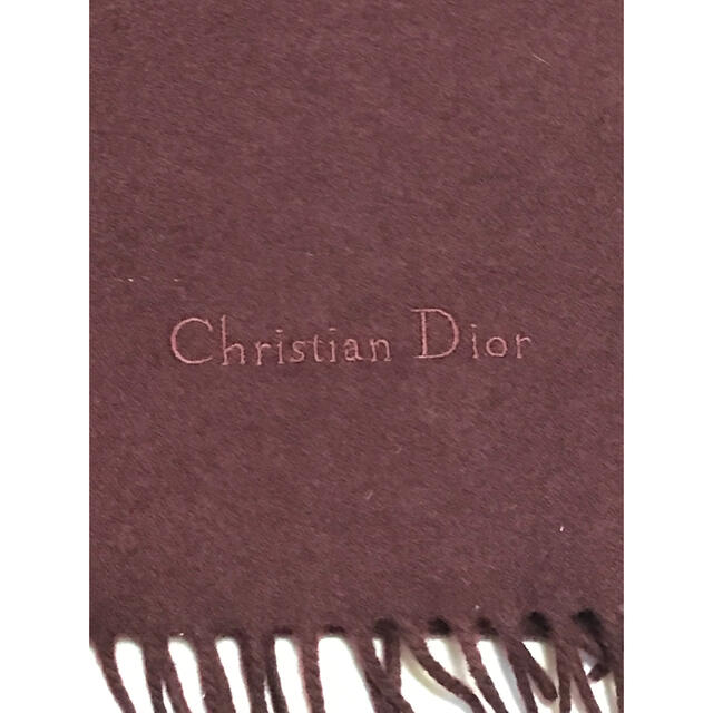 Christian Dior ディオール ウール マフラー ストール ボルドー