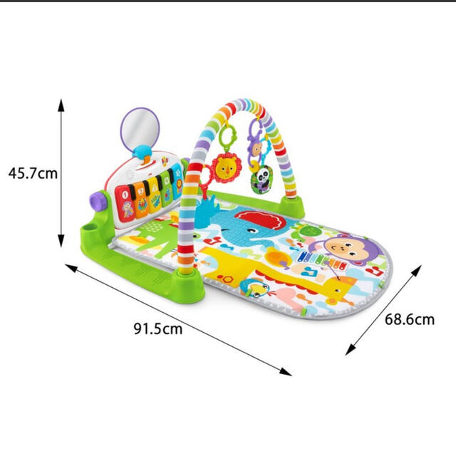 Fisher-Price(フィッシャープライス)のあんよでキック！４ＷＡＹバイリンガル・ピアノジム キッズ/ベビー/マタニティのおもちゃ(知育玩具)の商品写真