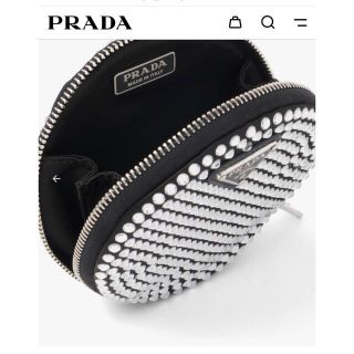 プラダ(PRADA)のPRADA ラインストーン付き　ミニポーチ(ポーチ)