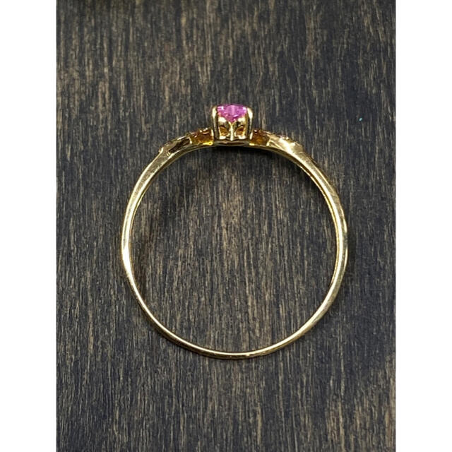 【年末年始SALE】ピンクサファイア0.20/ダイヤ0.08 K18リング レディースのアクセサリー(リング(指輪))の商品写真