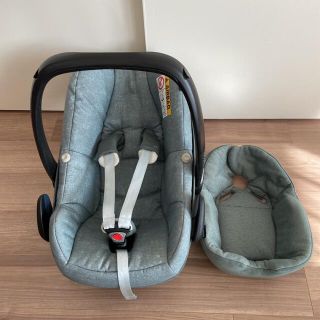 マキシコシ(Maxi-Cosi)のマキシコシ ペブルプラス　新生児シート付き　ノマドグリーン(自動車用チャイルドシート本体)