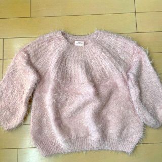 ザラキッズ(ZARA KIDS)のゆうちゃん様専用★ZARA kids★ガールズ　シャギーニット　ピンク　110(ニット)