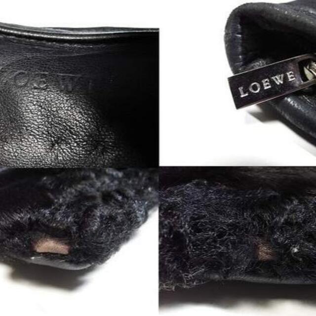 LOEWE(ロエベ)のロエベ Loewe リアルボア×ナッパレザー製クラッチバッグ ブラック レディースのバッグ(クラッチバッグ)の商品写真