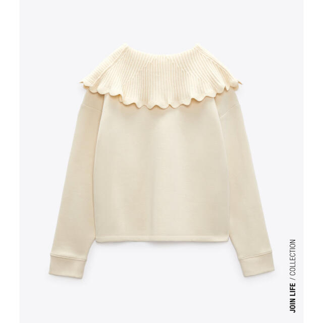 ZARA(ザラ)の【完売/新品】ZARA チャンキーネックライン スウェットシャツ　L レディースのトップス(トレーナー/スウェット)の商品写真