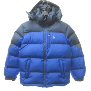 ポロラルフローレン(POLO RALPH LAUREN)のポロ ラルフローレン キッズ 近年モデル ダウン ジャケット 青 紺 140(その他)