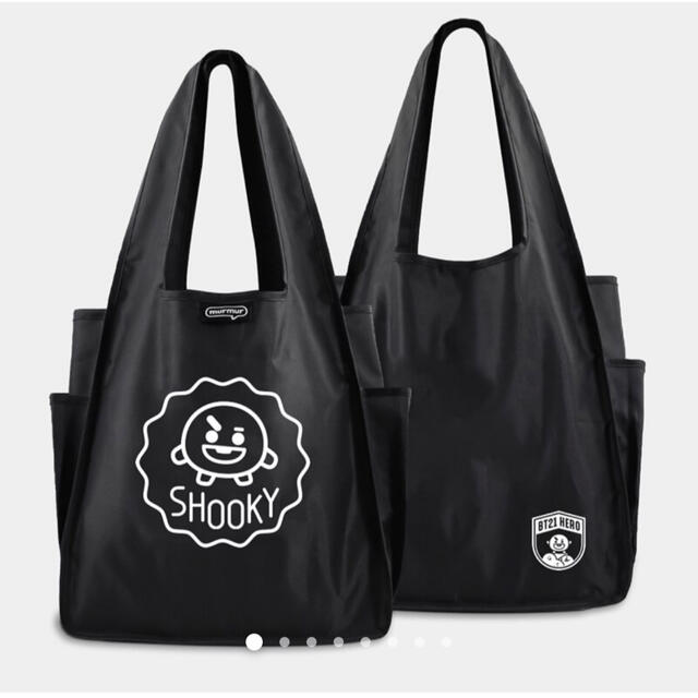 防弾少年団(BTS)(ボウダンショウネンダン)のBT21 日本非売品　エコバッグ　2点セット‼️🐭SHOOKY レディースのバッグ(エコバッグ)の商品写真