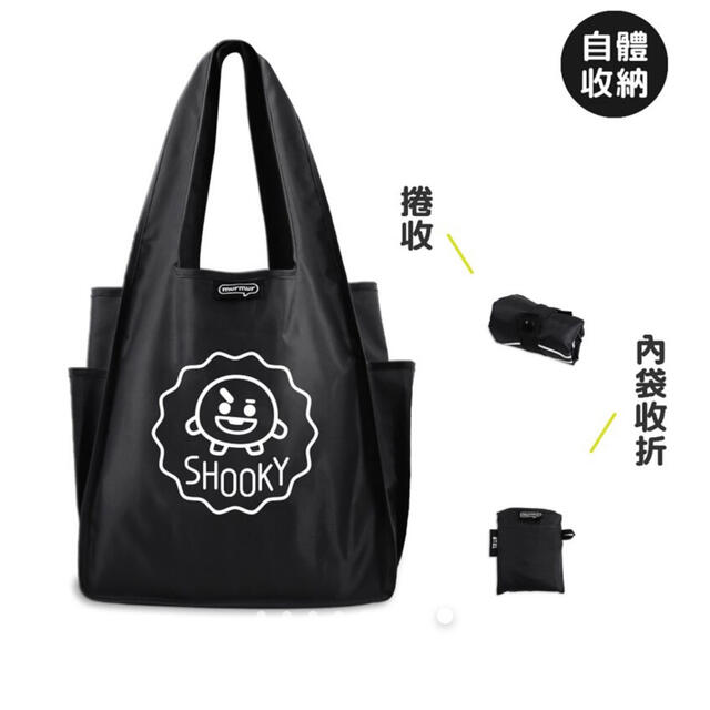 防弾少年団(BTS)(ボウダンショウネンダン)のBT21 日本非売品　エコバッグ　2点セット‼️🐭SHOOKY レディースのバッグ(エコバッグ)の商品写真