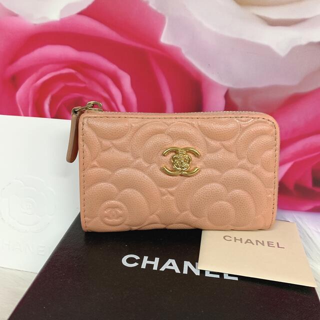 CHANEL シャネル キャビアスキン カメリア コインケース