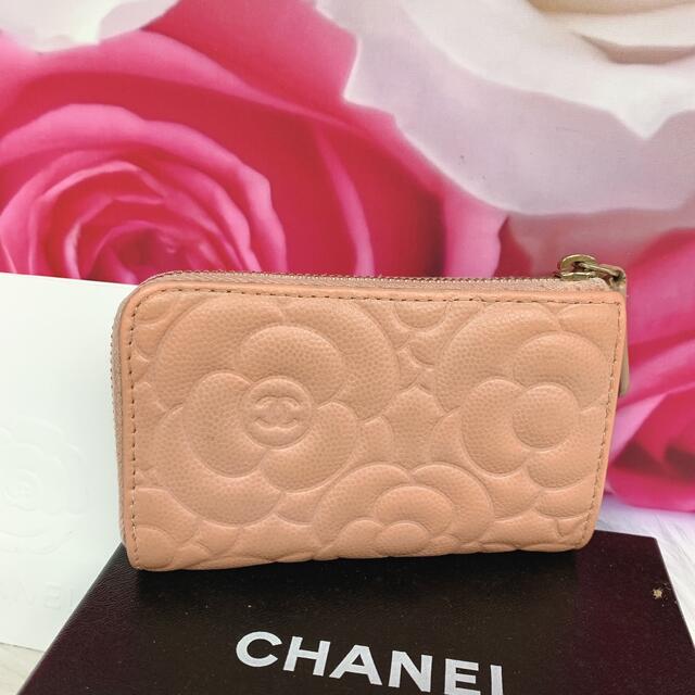 29番台　CHANEL レア　カメリア　キャビアスキン　ラウンドジップ　美品