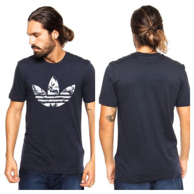 adidas(アディダス)の紺L ‼️カモ デカロゴ大人気‼️adidas originals Tシャツ メンズのトップス(Tシャツ/カットソー(半袖/袖なし))の商品写真