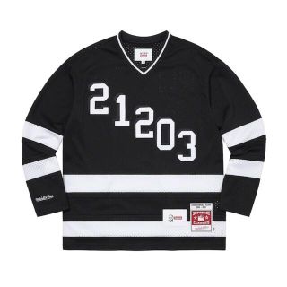 ダブルタップス(W)taps)のSupreme WTAPS HOCKEY JERSEY ホッケージャージ 黒XL(ジャージ)