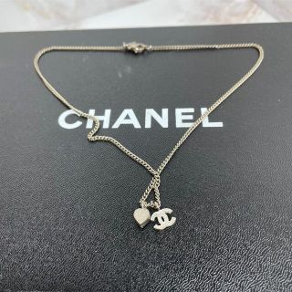 CHANEL - 【✨美品✨】シャネル ネックレス シルバー ストーン ハート