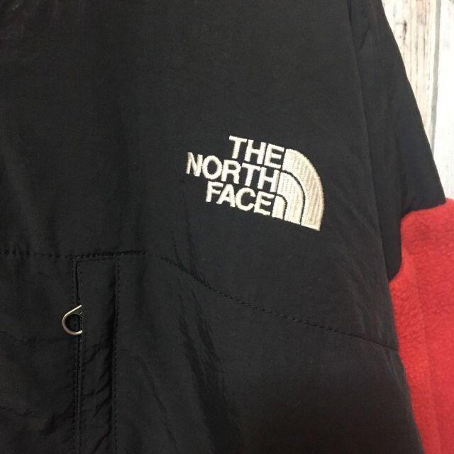 THE NORTH FACE(ザノースフェイス)の美品US規格ノースフェイスデナリジャケット刺繍ロゴ黒ブラック赤レッド メンズのジャケット/アウター(ブルゾン)の商品写真
