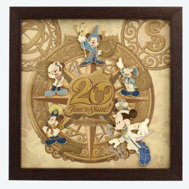 Disney(ディズニー)の完売品　ディズニーシー20周年　タイムトゥシャイン　ピンバッジセット エンタメ/ホビーのおもちゃ/ぬいぐるみ(キャラクターグッズ)の商品写真