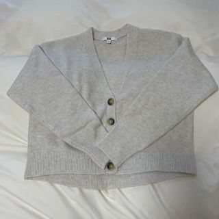 ユニクロ(UNIQLO)のUNIQLO スフレヤーンショートカーディガン(ニット/セーター)