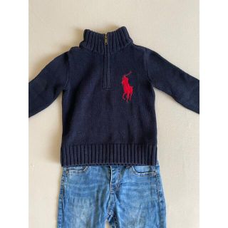 ラルフローレン(Ralph Lauren)のラルフローレン ジップ　ニット　セーター　100(ニット)