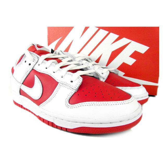 箱タグ付属当方管理番号ナイキNIKE■DUNK LOW CHAMPIONSHIP REDスニーカー