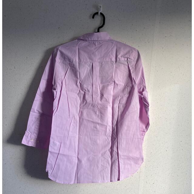 MUJI (無印良品)(ムジルシリョウヒン)の無印良品　カラーシャツ　M ７分袖　オーガニックコットン レディースのトップス(シャツ/ブラウス(長袖/七分))の商品写真