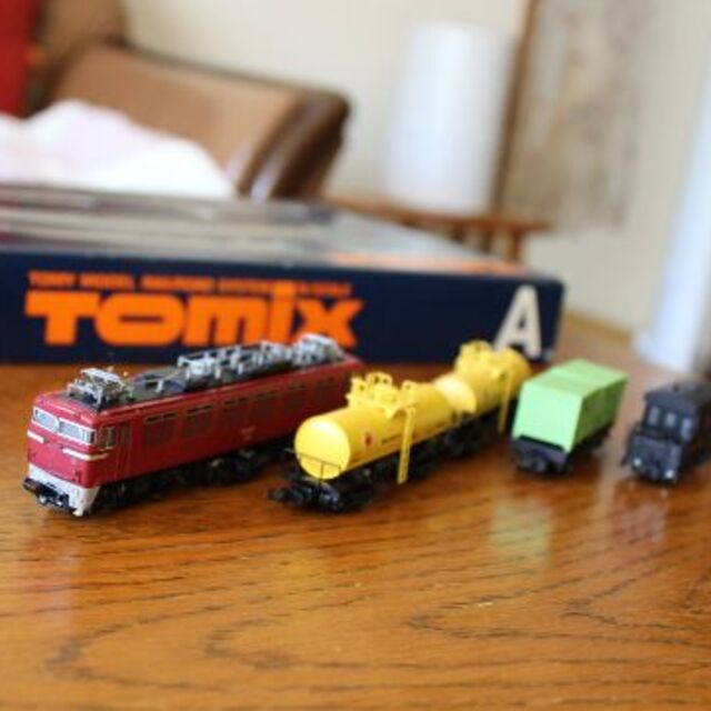 鉄道模型_TOMIX_N-SCALE 電気機関車＋貨車5＋レール＋パワーUセット