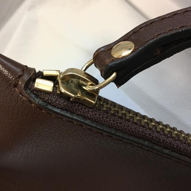 J&M DAVIDSON グレインレザー クラッチバッグ ブラウン ¥58300-