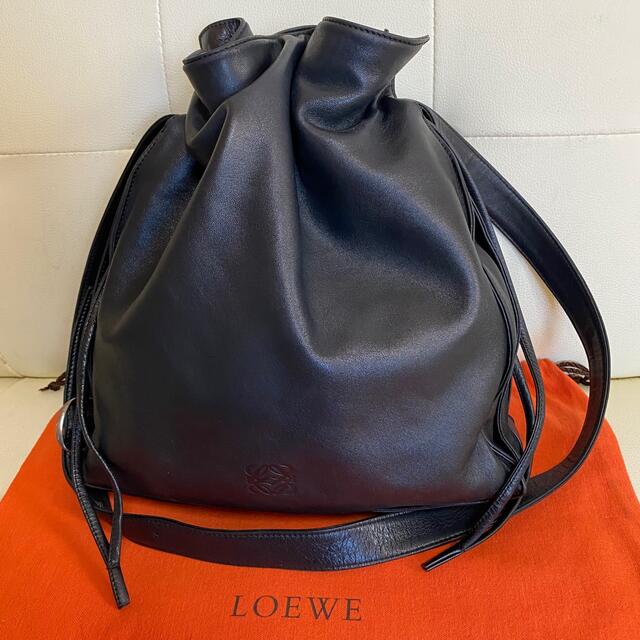 美品 LOEWE オールド ロエベ ナッパレザー アナグラム ハンド バッグ