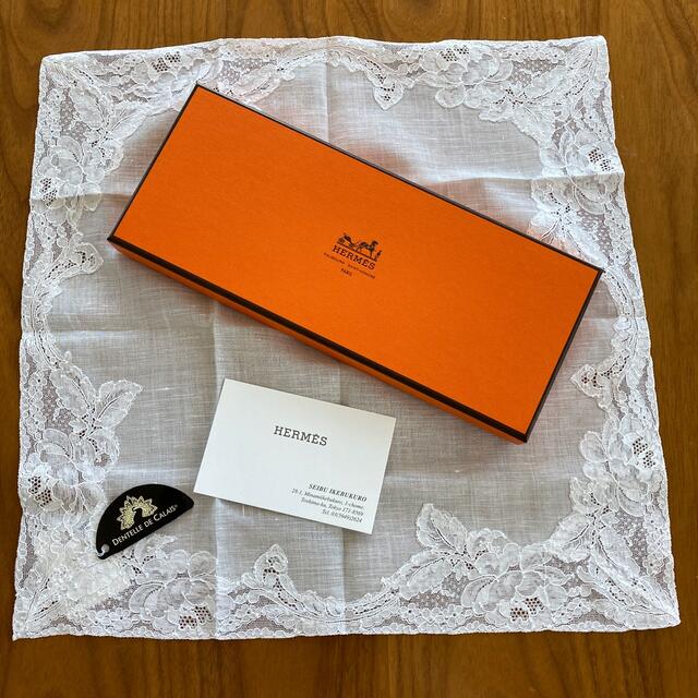 HERMES  レースハンカチ