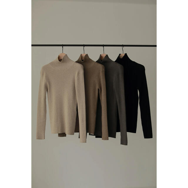 louren turtle neck rib knit