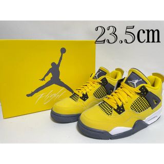 ナイキ(NIKE)の【新品】23.5㎝　エアジョーダン4 RETRO GS ツアーイエロー  (スニーカー)