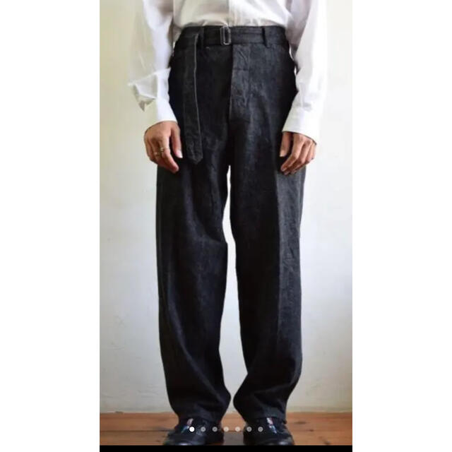 COMOLI ベルテッドデニム ブラック21SS 【SALE】 14025円 hachiman ...