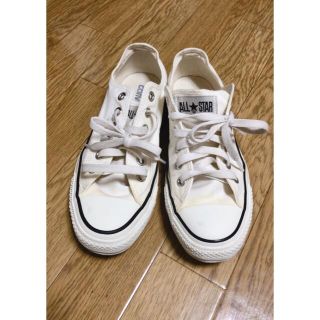 コンバース(CONVERSE)のコンバース　白　24.5(スニーカー)