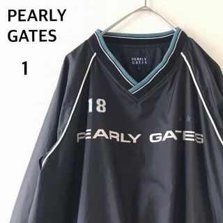 パーリーゲイツ(PEARLY GATES)のパーリーゲイツ ウインドジャケット ジャンパー ゴルフウェア シャカシャカ 黒 (ウエア)