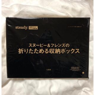 スヌーピー(SNOOPY)のsteady. 10月号付録　スヌーピー&フレンズの折りたためる収納ボックス(ケース/ボックス)