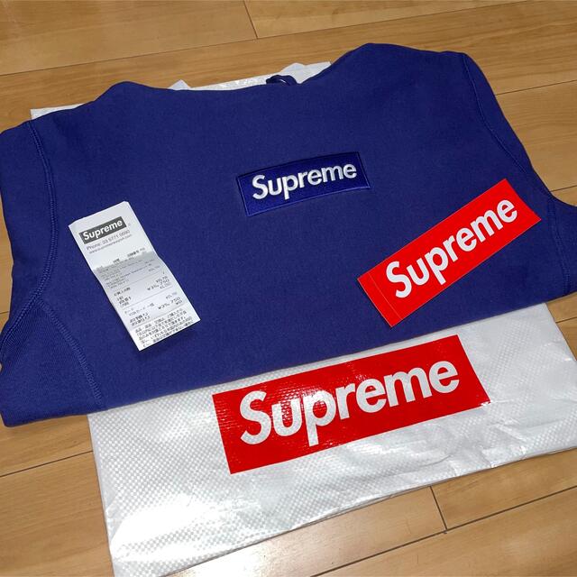 supreme box logo washed navy Mサイズ