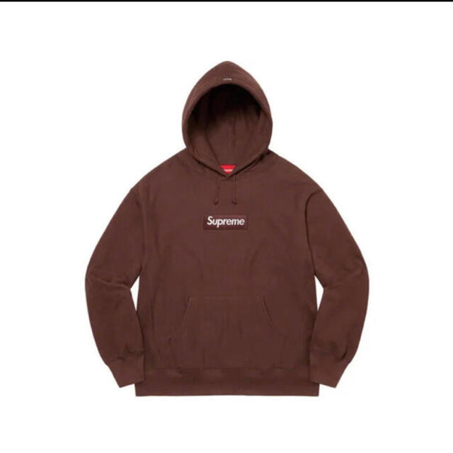 Supreme Box Logo Hooded Sweatshirt Brown