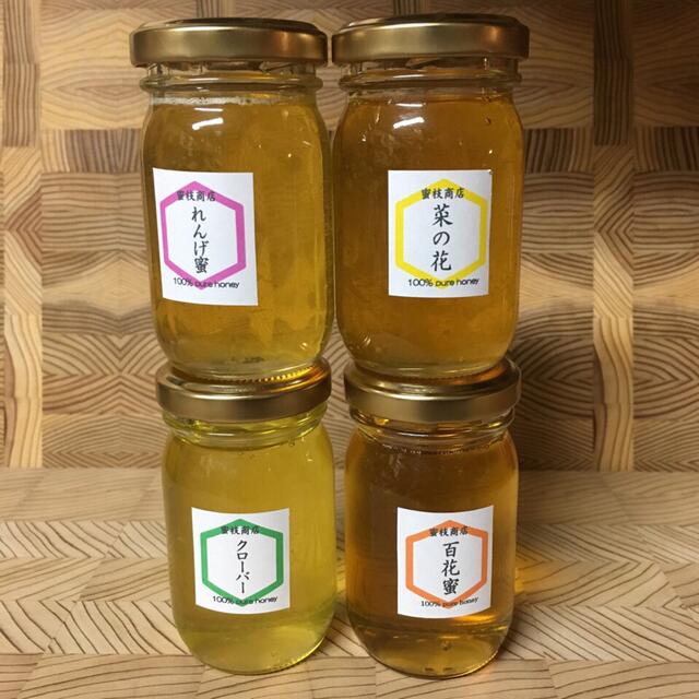 非加熱・生はちみつ】4種お試しセット・100g×4(4本)の通販 by
