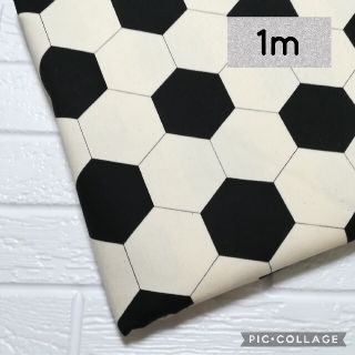 約110×1m☆ サッカーボール柄 ☆ハンドメイド ☆ 生地 オックスの通販