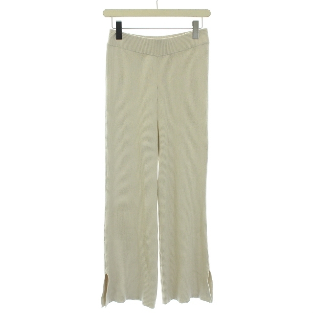 L'Appartement DEUXIEME CLASSE - アパルトモン ドゥーズィエムクラス 21SS ワイドパンツ リブ 34 XS 白