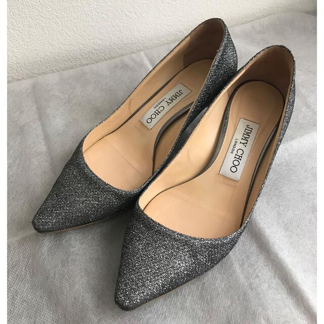 JIMMY CHOO☆ラメグリッターファブリックパンプス／35サイズ