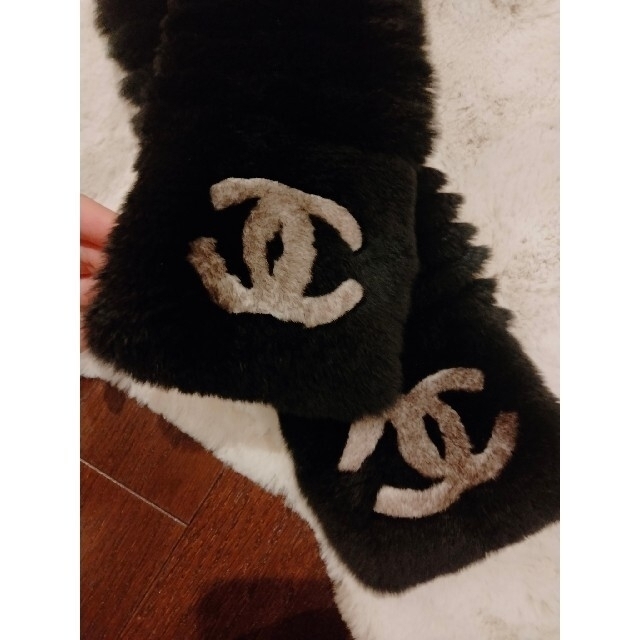 CHANEL リアルファー マフラー ショール-