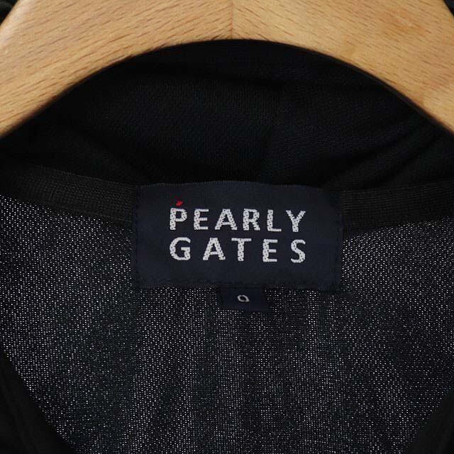 PEARLY GATES(パーリーゲイツ)のパーリーゲイツ ゴルフ パーカー 長袖 ハーフジップ 切替 フード 0 黒 レディースのトップス(パーカー)の商品写真