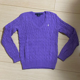 ラルフローレン(Ralph Lauren)のRALPH LAUREN SPORT レディースVネックケーブルニット(ニット/セーター)