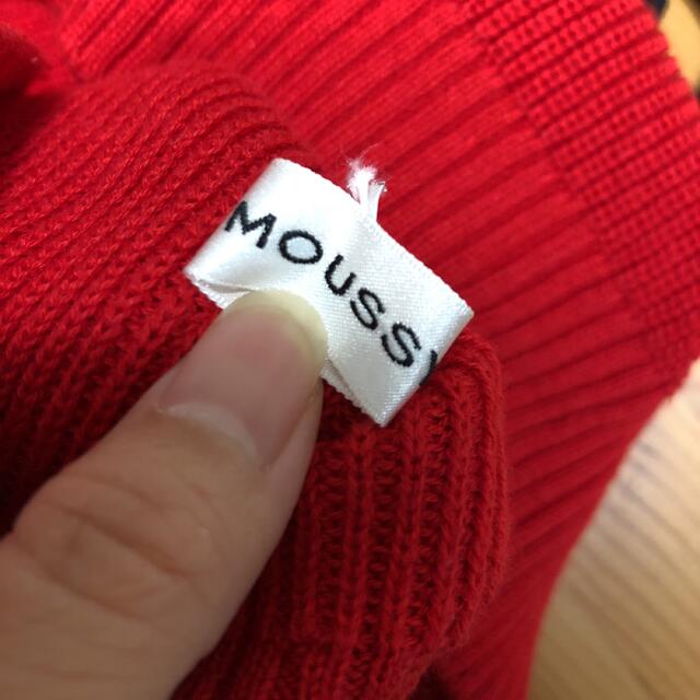 moussy(マウジー)のmoussy ニット　セーター　赤　カットソー レディースのトップス(ニット/セーター)の商品写真