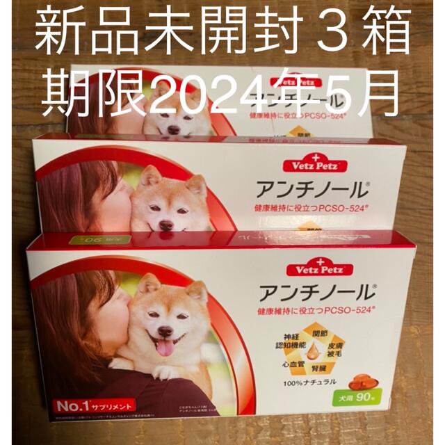 その他犬用アンチノール90粒入り新品未開封3箱