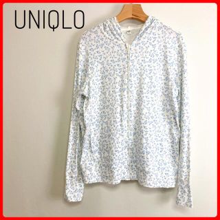 ユニクロ(UNIQLO)の数回のみ使用　美品　UNIQLO  レディース　花柄パーカー　XLサイズ(パーカー)