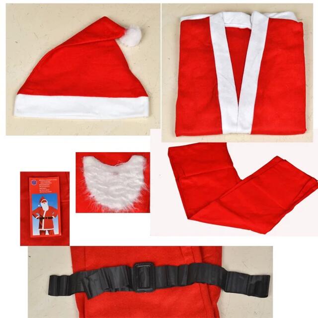 サンタクロース　コスチューム　大人用　5点セット　コスプレ　クリスマス　服 メンズのメンズ その他(その他)の商品写真