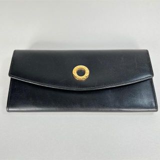 セリーヌ(celine)の【ゴールドロゴ】セリーヌ/CELINE 長財布　サイフ　黒色　ブラック　金金具(財布)