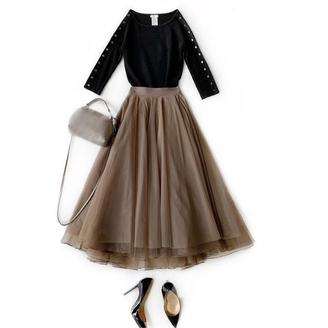 DOUBLE STANDARD CLOTHING(ダブルスタンダードクロージング)のSYSORUS シソラス レイヤードチュールスカート　サイズフリー レディースのスカート(ロングスカート)の商品写真