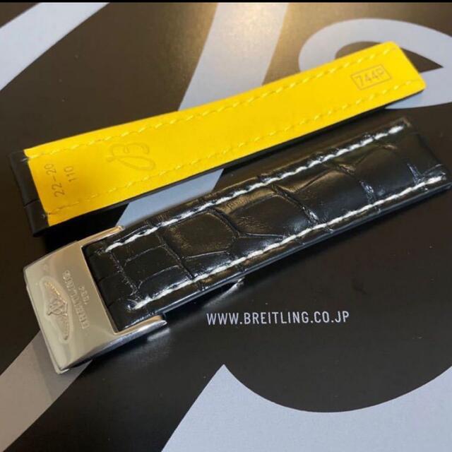 激安通販の - BREITLING 22mm 744PクロコDバックル ブライトリング