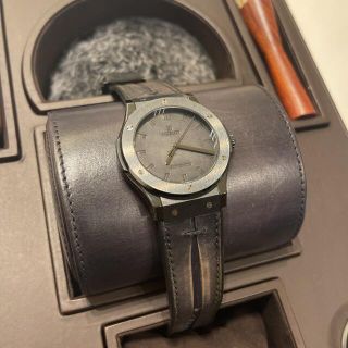 ウブロ(HUBLOT)の【レア美品】HUBLOT Berluti クラシックフュージョン 黒(腕時計(アナログ))