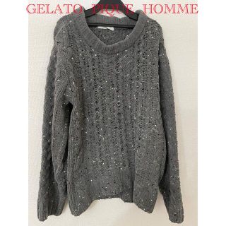 ジェラートピケ(gelato pique)のジェラートピケ  HOMME  プルオーバー　ニット　Ｌ(ニット/セーター)